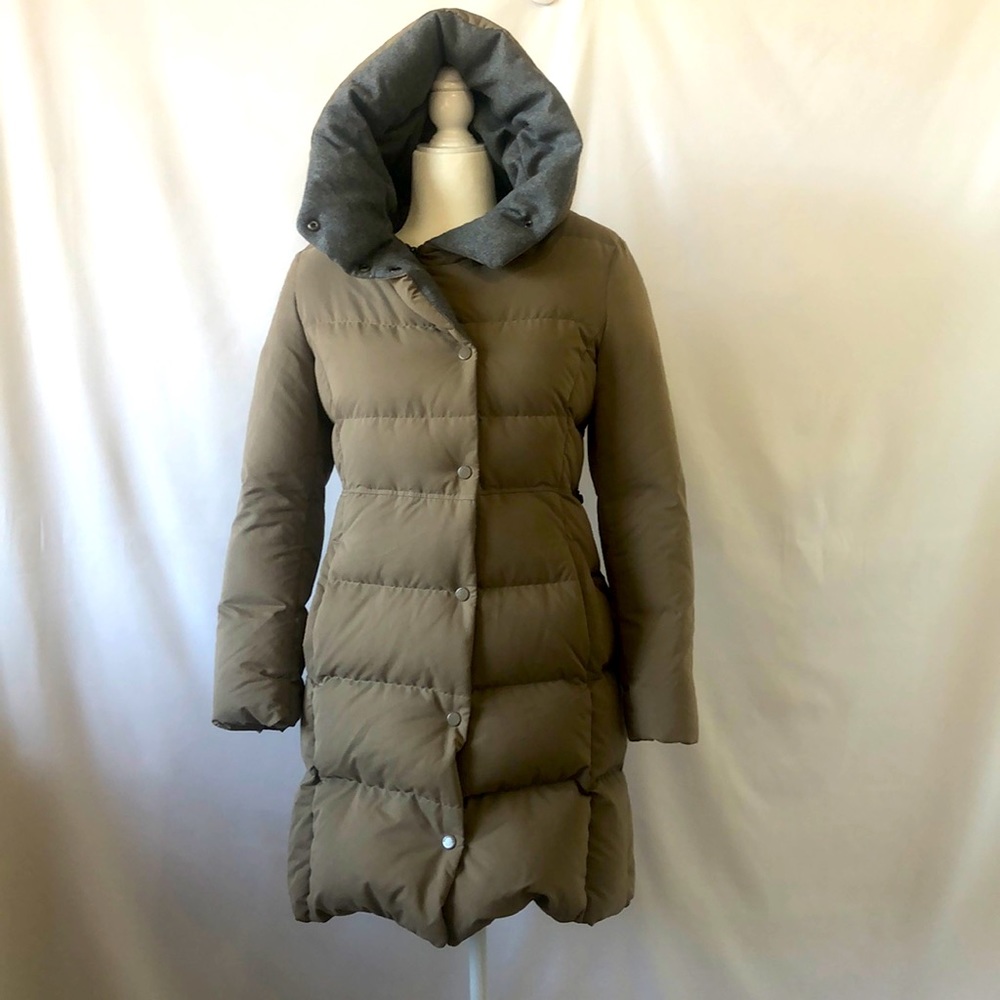 Beanpole Beige Wool Color Matching Color Uni Down